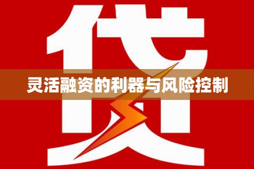 武功灵活融资的利器与风险控制