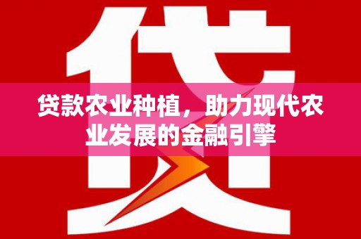 武功贷款农业种植，助力现代农业发展的金融引擎