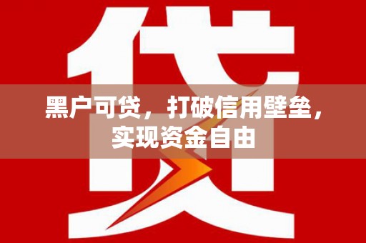 武功黑户可贷，打破信用壁垒，实现资金自由