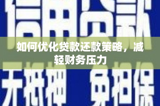 武功如何优化贷款还款策略，减轻财务压力