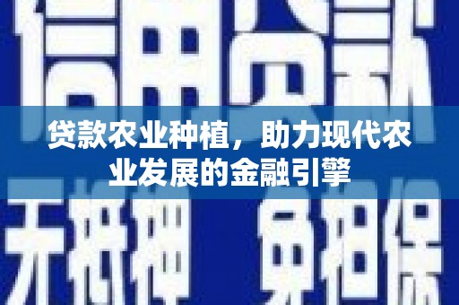 武功贷款农业种植，助力现代农业发展的金融引擎